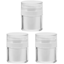 3Pièces Pots Cosmétiques Compacts Ps Blancs Couvercle Pour Voyage