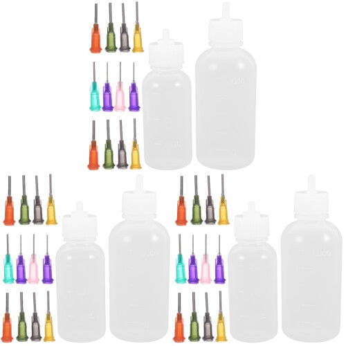 3Sets Needle Bottle Squeeze Bottles for Soft Pottery Glazing