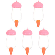5Pcs Ceramic Mushroom Shape Watering Spikes Pink Self Watering Device