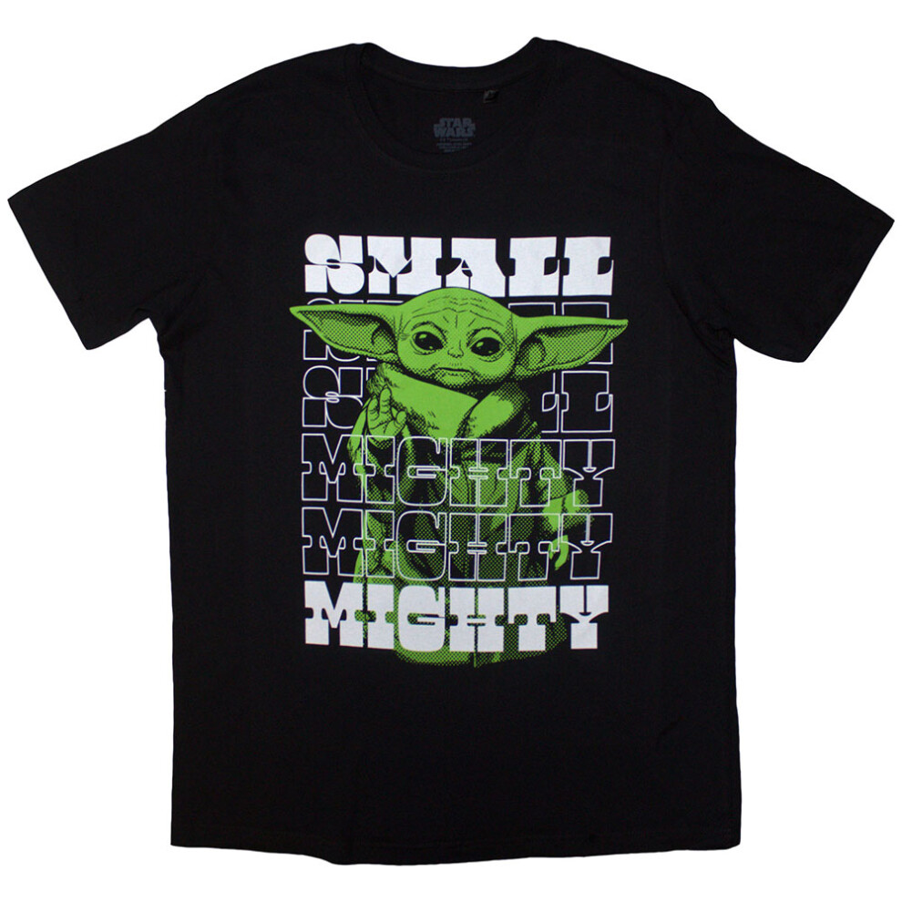 Star Wars (L, ) The Mandalorian Grogu Small And Mighty T Shirt Black