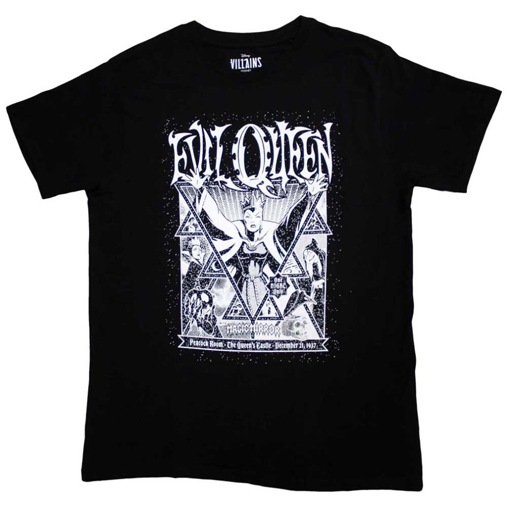 Disney (S, Black) Snow White Evil Queen One Night Only T Shirt White,Black
