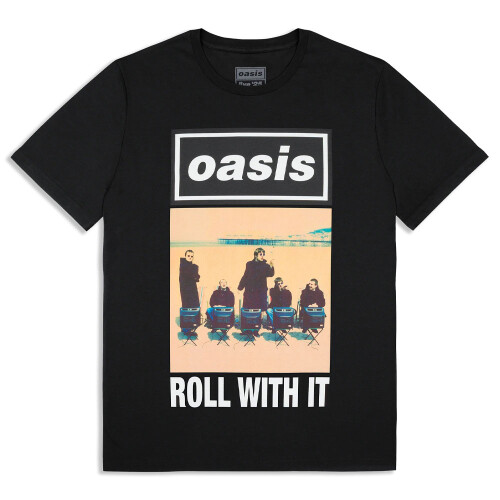 Oasis (M, Black) Oasis Roll With It Single Cover T Shirt