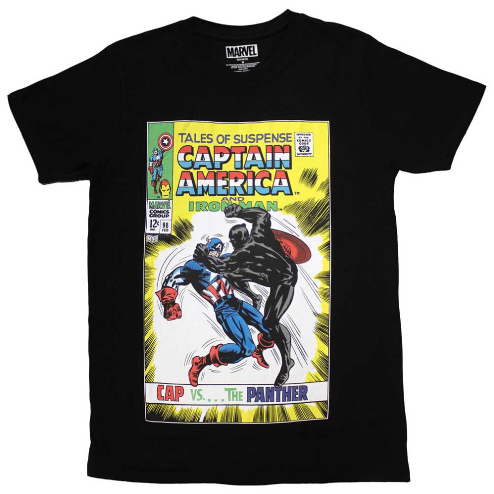Marvel (Xxl, ) The Panther Comic Cover T Shirt Black