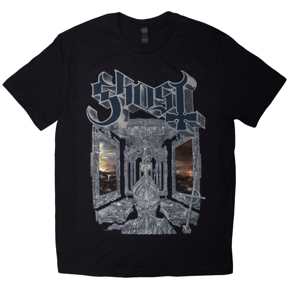 Ghost (Xxl, ) Skeleta Band Logo T Shirt Black