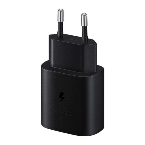 Chargeur USB-C 25 W à charge rapide adaptative, adaptateur mural compact noir 1