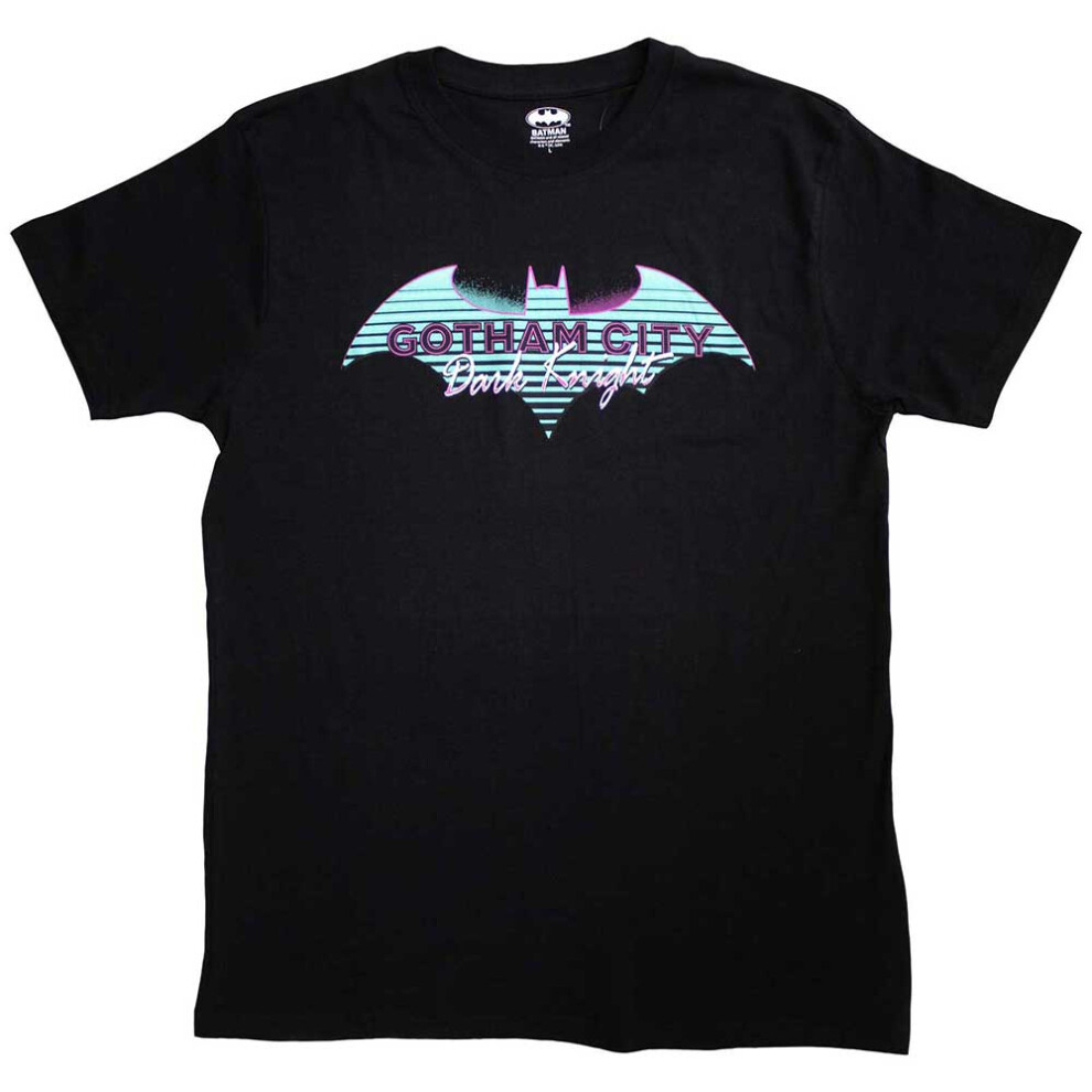 Dc Comics (L, Black) Batman Gotham City T Shirt