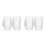 4Pcs Transparent Beer Cup Household Mugs with Handle 4