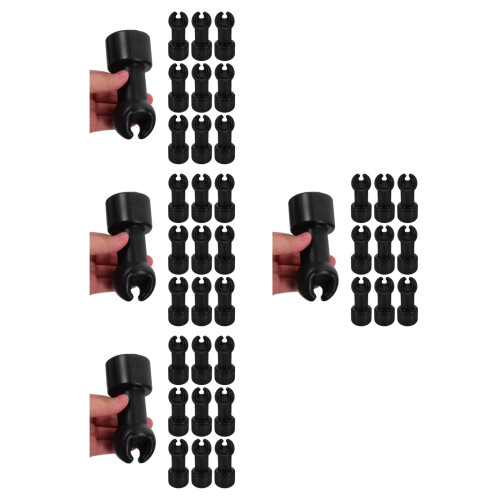 40Pcs Black Plastic Trampoline Caps Universal Pole Covers Weatherproof 2