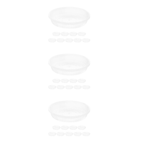30Pcs Transparent Planter Saucers Durable Plastic Drip Trays for Pots 1