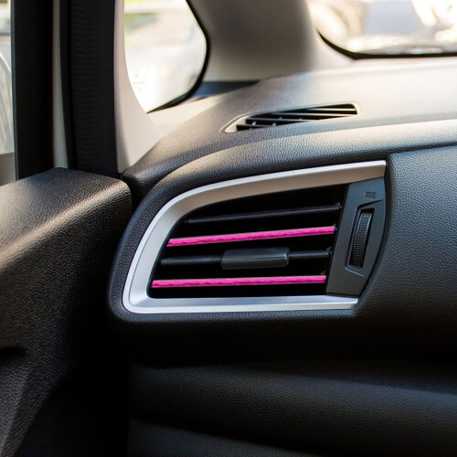 80Pièces Bande Décorative Rose PP Pour Grilles D'aération Auto 2