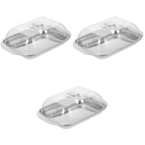 3Pièces Rangement Beurre Fromage Acier Pour Cuisine Moderne 1