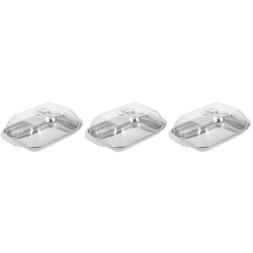 3Pièces Rangement Beurre Fromage Acier Pour Cuisine Moderne 2