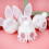 Oreilles de lapin suspendues sur le thème du-Bleu Vert 7