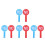 8Pièces Outils Interaction Classe Palettes Mousse Multiusage Oui Non 3