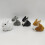 Realistic Rabbit Figurines Plush Rabbit Statue Ornament-Gray 6