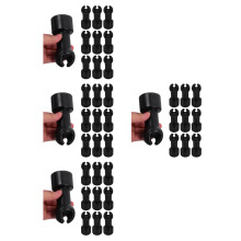 40Pcs Black Plastic Trampoline Pole Caps Replacement Parts Lightweight