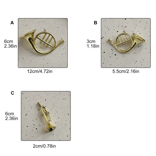 10Pcs Musical Instrument Theme Pendant Plastic Miniature-Bstyle 2