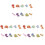 90Pcs Creative Dinosaur Cake Picks for Party Cake Decoration 2