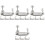 4 Count Cello Tuner Violin Violin Tailpiece Adjusters 2.7x2.4cm Silver 2