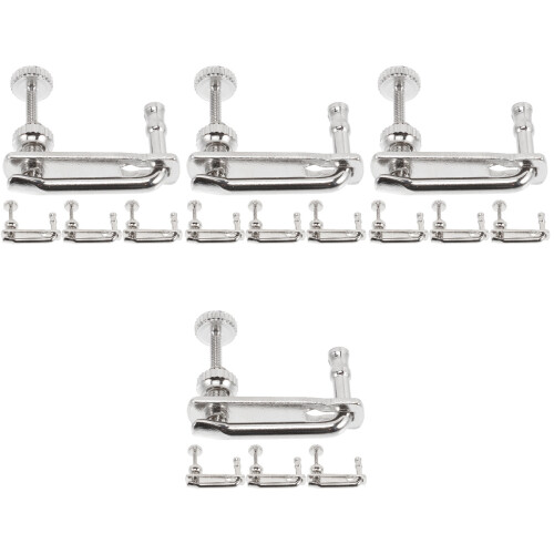 4 Count Cello Tuner Violin Violin Tailpiece Adjusters 2.7x2.4cm Silver 1