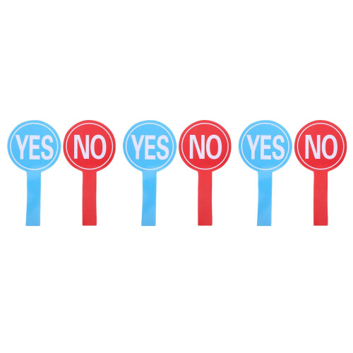 6Pcs Foam Board Classroom Voting Paddles Yes No Teacher Response Tools 2