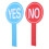 6Pcs Foam Board Classroom Voting Paddles Yes No Teacher Response Tools 11