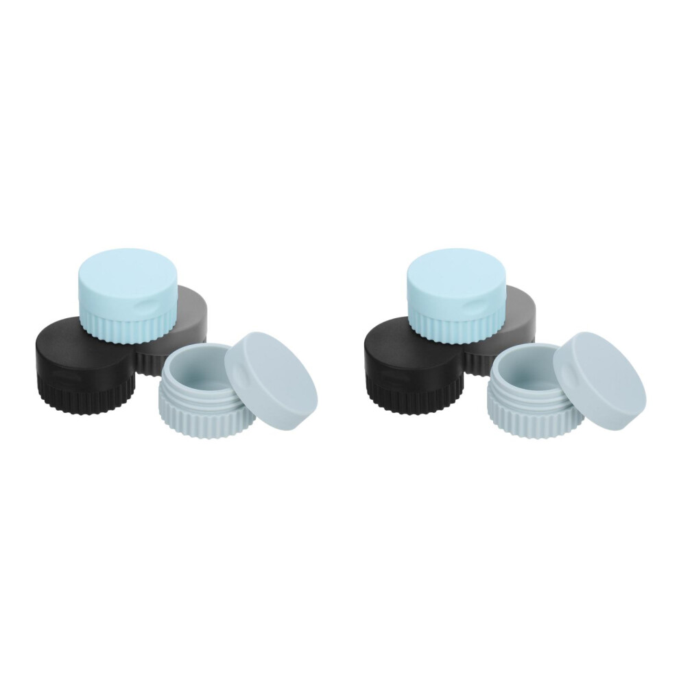 Vaguelly 8Pcs Small Silicone Travel Containers For Pills Vitamins Organizer