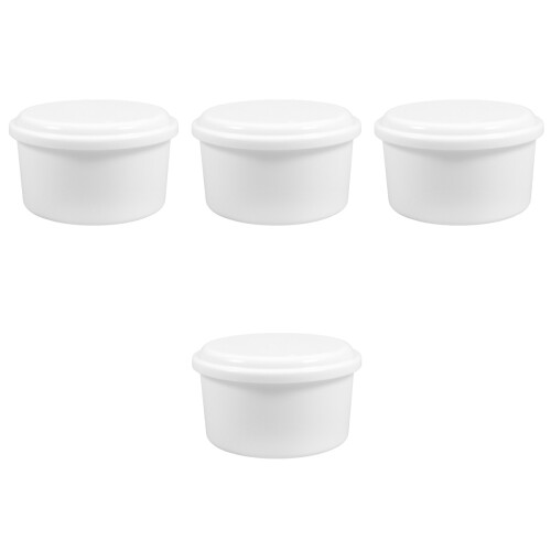 4Pcs White ABS Ice Cube Tray Smooth Surface Ice Block Mold 1
