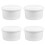 4Pcs White ABS Ice Cube Tray Smooth Surface Ice Block Mold 4