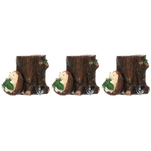 3Pcs Creative Resin Hedgehog Pen Container Lovely Desktop Organizer 2