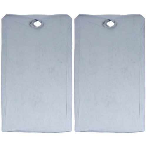 2Pcs Waterproof Grey Fitted Beauty Bed Sheets with Face Hole 1