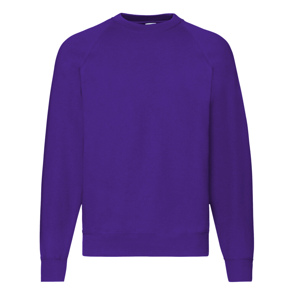 Fruit Of The Loom (2Xl, ) Mens Raglan Sleeve Belcoro Sweatshirt Purple