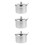 3Pcs Stainless Steel Condiment Jars with Lid Silver Kitchen Storage 2