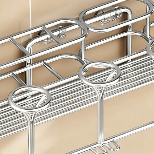 Space Saving Wall Mount Toothbrush Bracket Stainless Steel-4 2