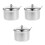 3Pcs Stainless Steel Condiment Jars with Lid Silver Kitchen Storage 5