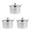 3Pcs Stainless Steel Condiment Jars with Lid Silver Kitchen Storage 7