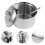 3Pcs Stainless Steel Condiment Jars with Lid Silver Kitchen Storage 8