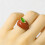 Versatile Adjustable Apples Ring Suitable for All-deep. red 4