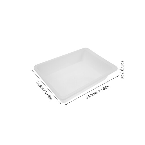 2Stk Kunststoff Bastelwanne Weiß Für Papierkunst DIY 1
