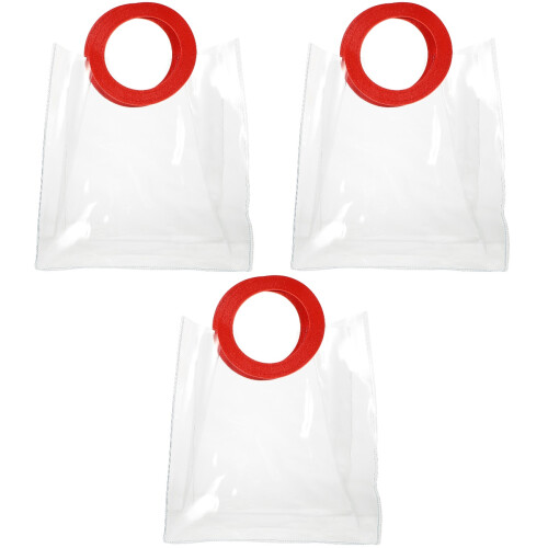 3Pièces Cadeau Portable Transparent, Résistant Avec 1