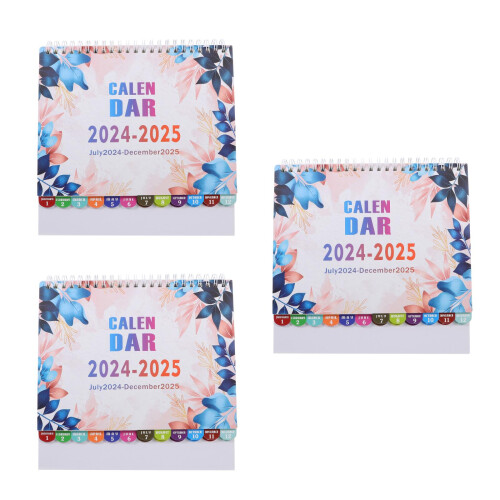 3Pièces Calendrier Pied Épais Multi Couleur Pour 1