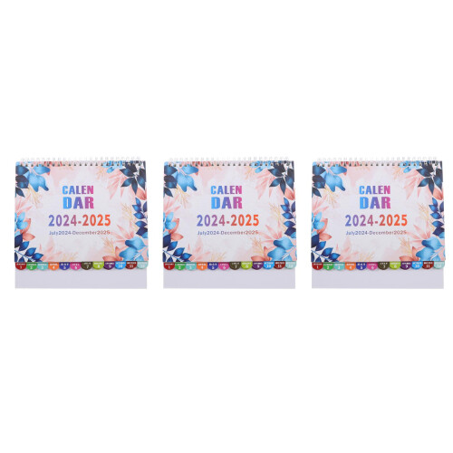3Pièces Calendrier Pied Épais Multi Couleur Pour 2