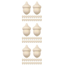 72Pièces Glands Bois Beige Pour Artisanat Décoration