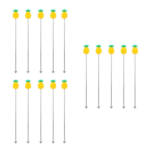 15Pièces Bâton Swizzle Métal Mixer Boissons Réutilisable 2