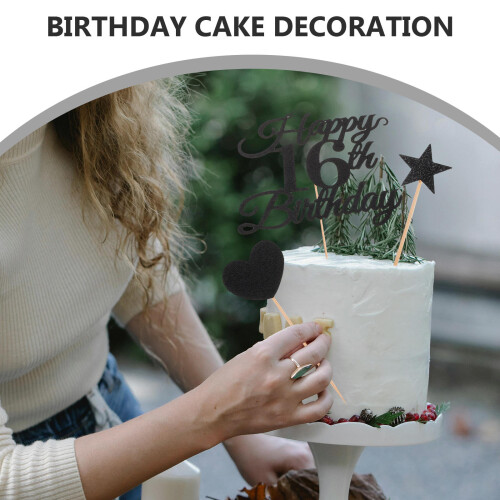 10Ensemble Cake Topper 16 Cœurs Étoiles Décorations 2