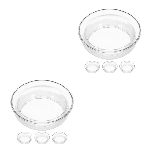 8Pièces Couvercles Blancs En Silicone Pour Verre Réutilisables 2
