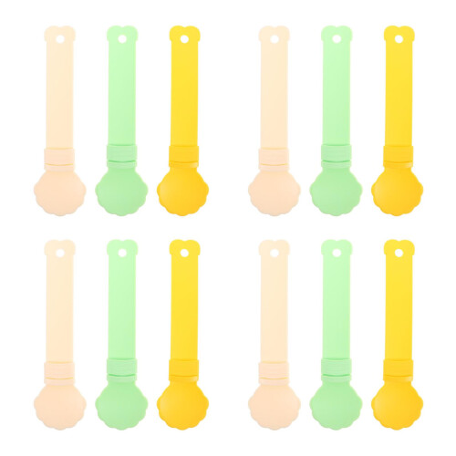 12Pièces Cuillères Distributeur Chat Portable En PP Coloré 2