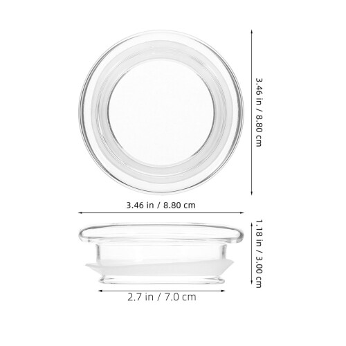 12Pièces Couvercles Blancs Silicone Verre Usage 1