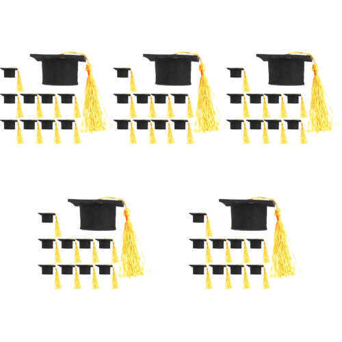 50Pièces Mini Chapeaux Graduation Bleu Bouchons Pour Bouteilles 1