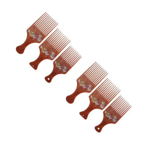 6Pièces Peignes Styling ABS Marron Dénoeud Cuir Chevelu 1